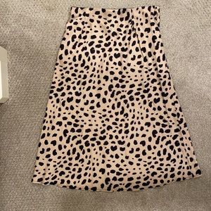 Cheetah Silk Skirt